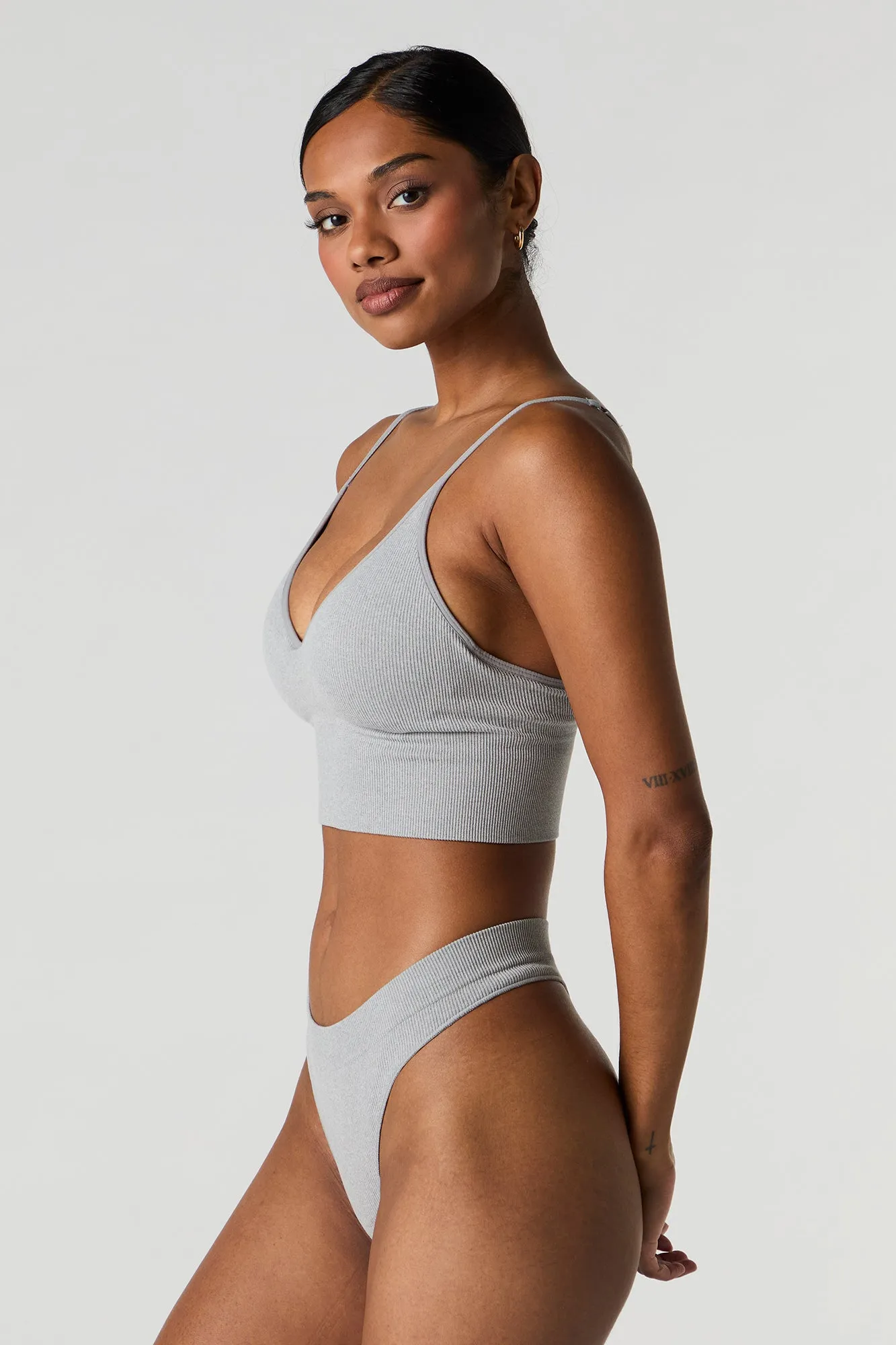 Seamless Ribbed Thong Panty (2 Pack) sold by Urban Planet product image thumbnail 2