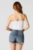Dark Wash Distressed Denim Short sold by Urban Planet