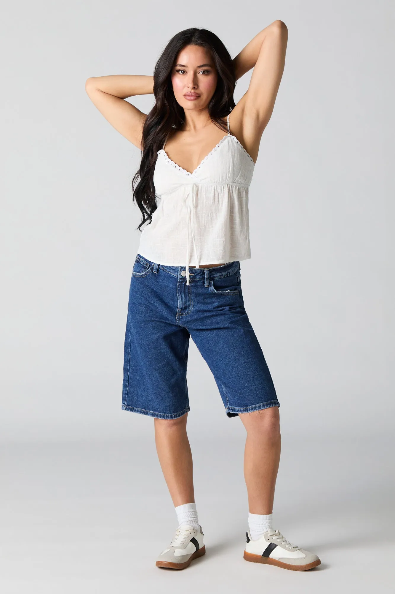 Tie Front Lace Trim Cami sold by Urban Planet product image thumbnail 3