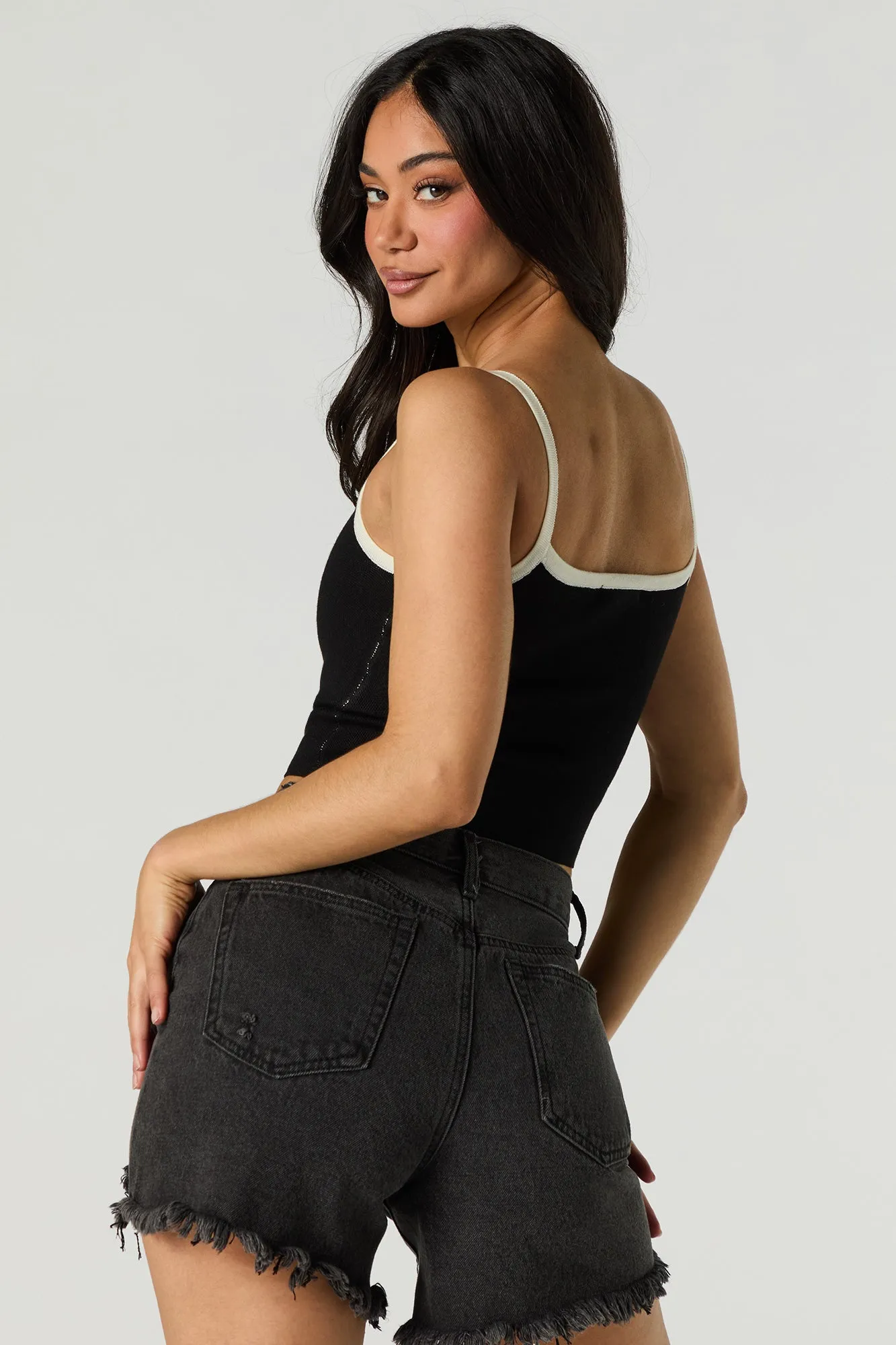 Camisole écourtée en tricot jacquard sold by Urban Planet product image thumbnail 5