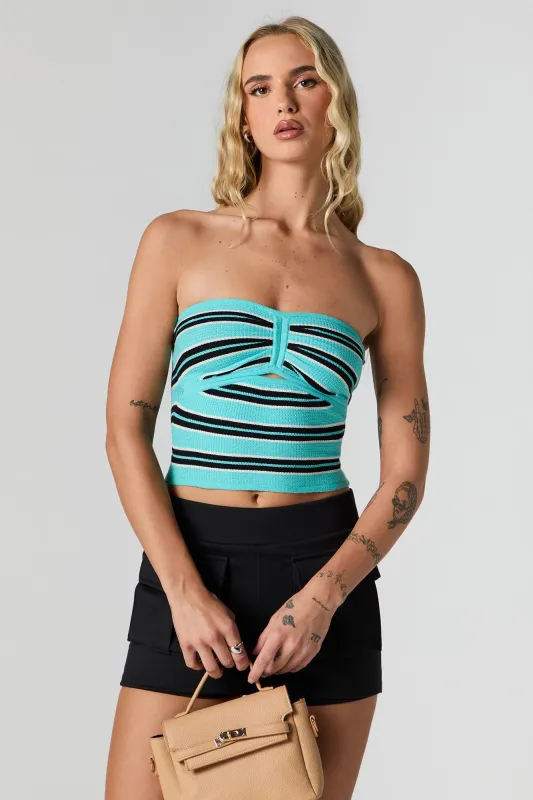 Striped Knit Tube Top sold by Urban Planet