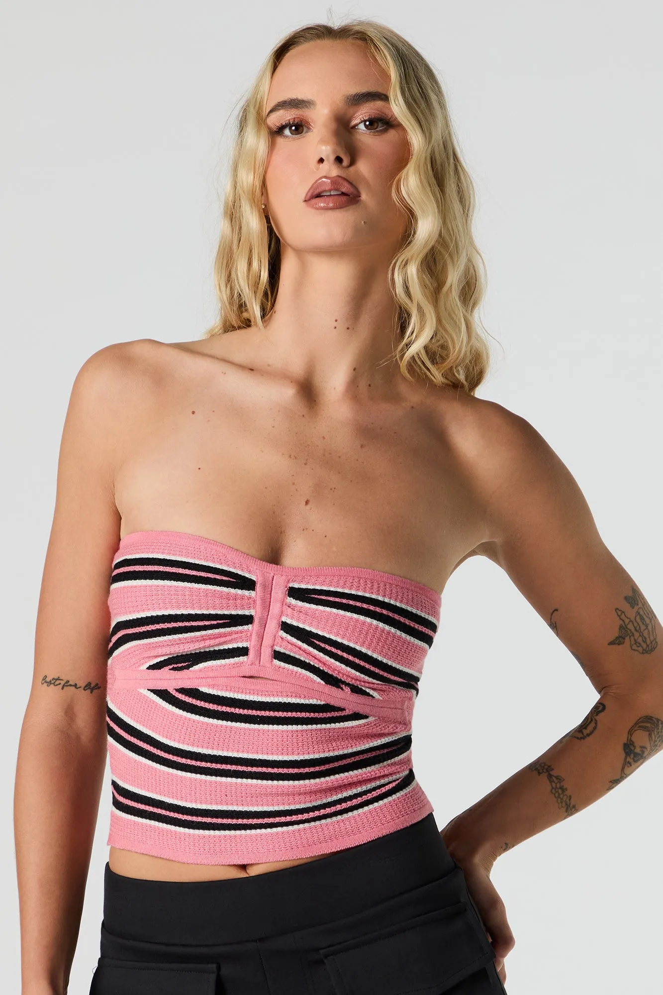Haut tube en tricot rayé sold by Urban Planet product image thumbnail 4