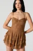 Lace Sweetheart Tiered Mini Dress sold by Urban Planet