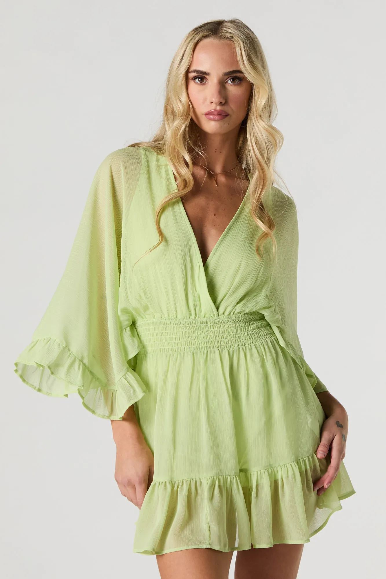 Minicombi-short en chiffon fluide à manches longues sold by Urban Planet product image thumbnail 5