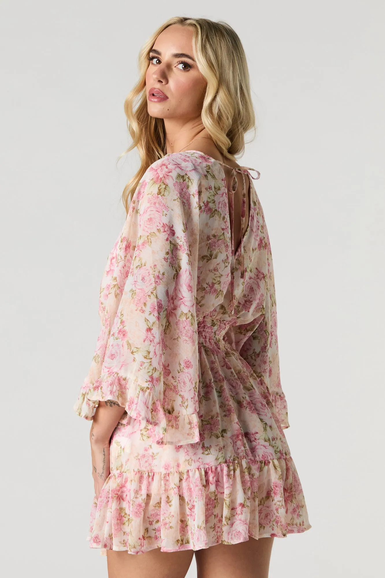 Minicombi-short en chiffon fluide à manches longues sold by Urban Planet product image thumbnail 2