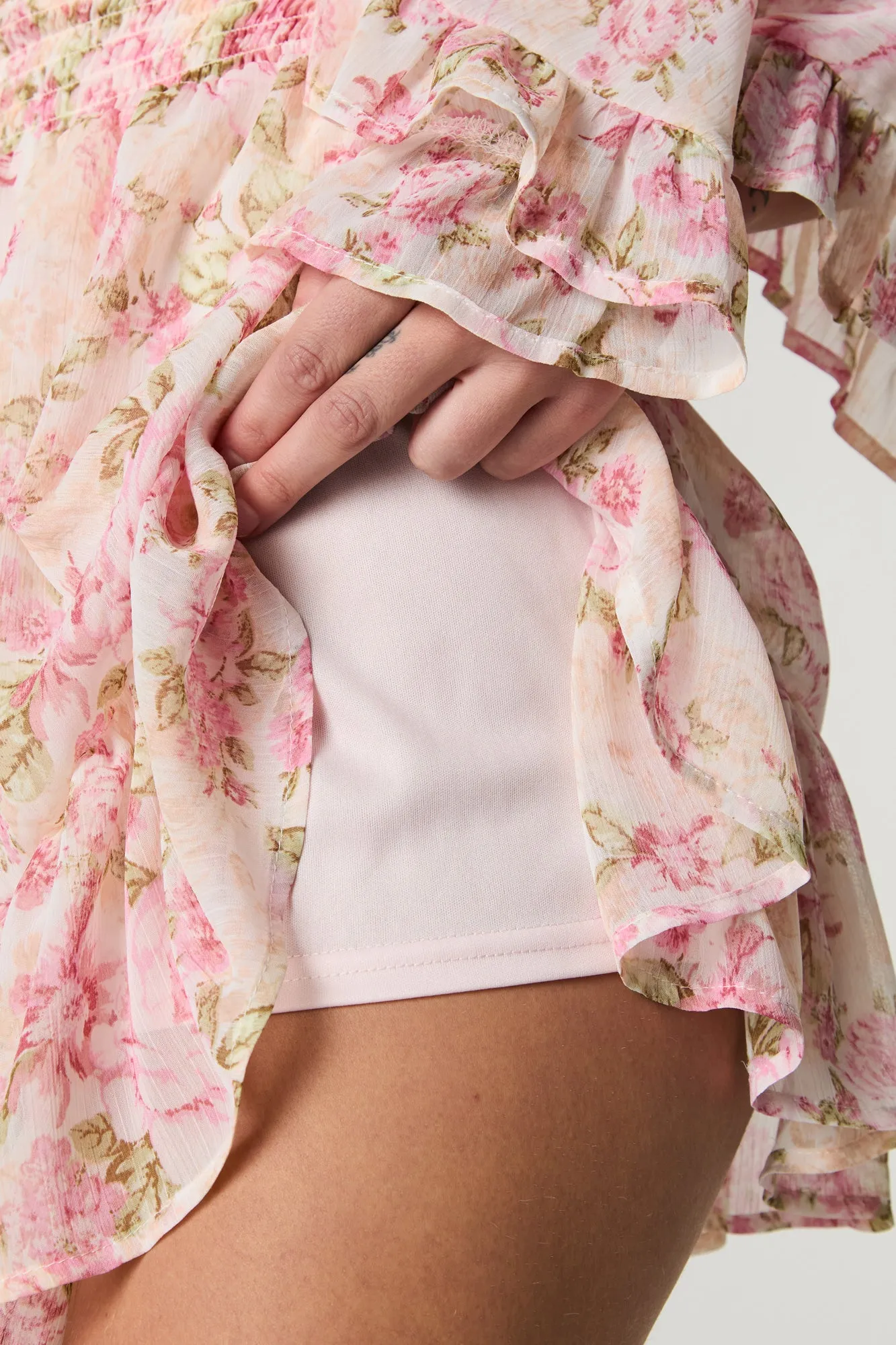 Minicombi-short en chiffon fluide à manches longues sold by Urban Planet product image thumbnail 4