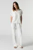 Flowy Short Sleeve Button-Up Top sold by Urban Planet