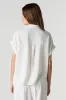 Flowy Short Sleeve Button-Up Top sold by Urban Planet