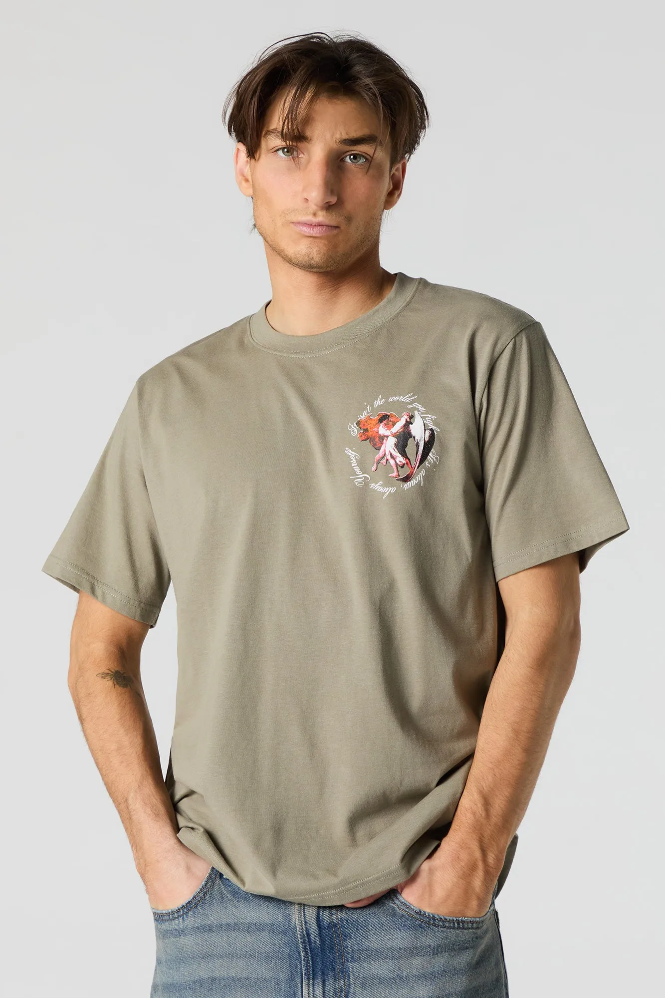 T-shirt à imprimé Fighting Yourself sold by Urban Planet product image thumbnail 2