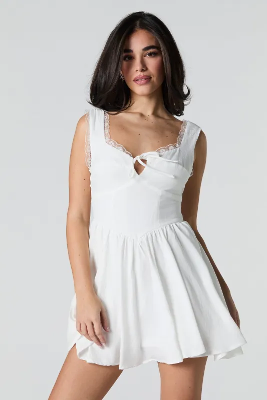 Lace Trim Mini Dress sold by Urban Planet