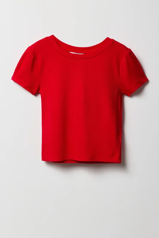 T-shirt côtelé pour filles sold by Urban Planet