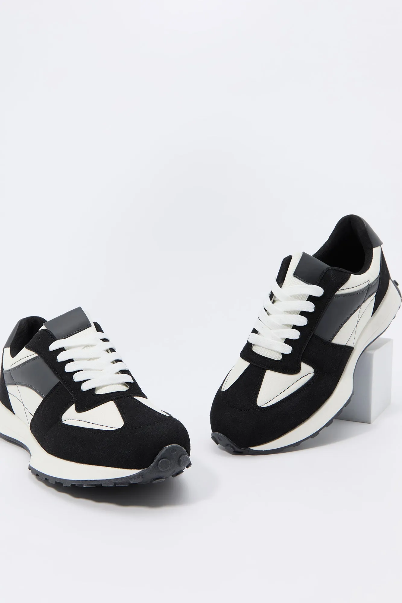 Faux Suede Colourblock Sneaker sold by Urban Planet