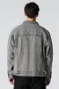 Grey Wash Relaxed Denim Jacket sold by Urban Planet