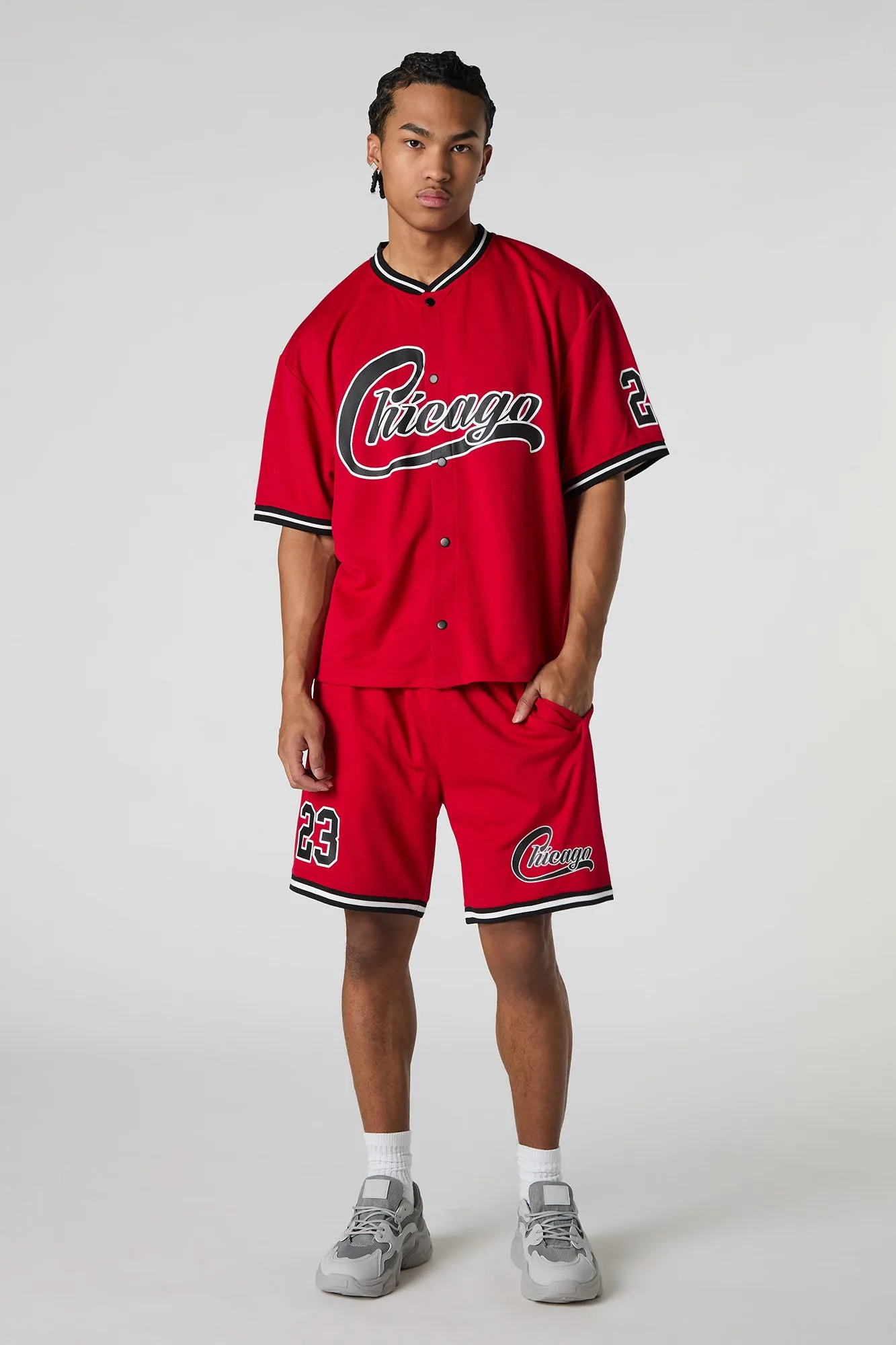 Short Active en filet à imprimé Chicago sold by Urban Planet product image thumbnail 2