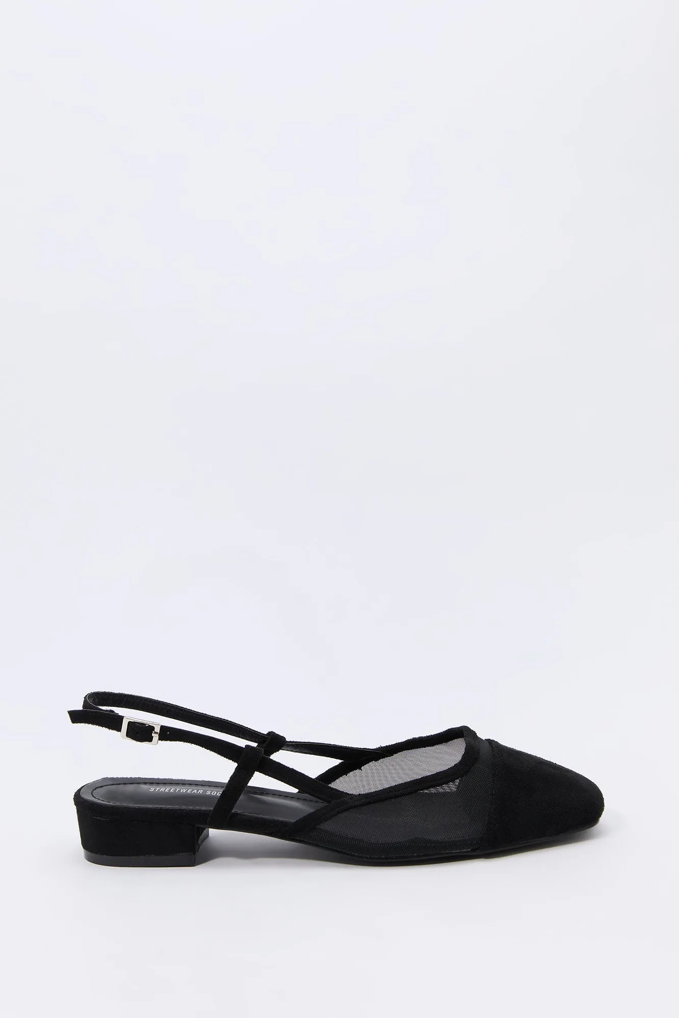 Souliers plats à enfiler en filet et similisuède sold by Urban Planet product image thumbnail 4
