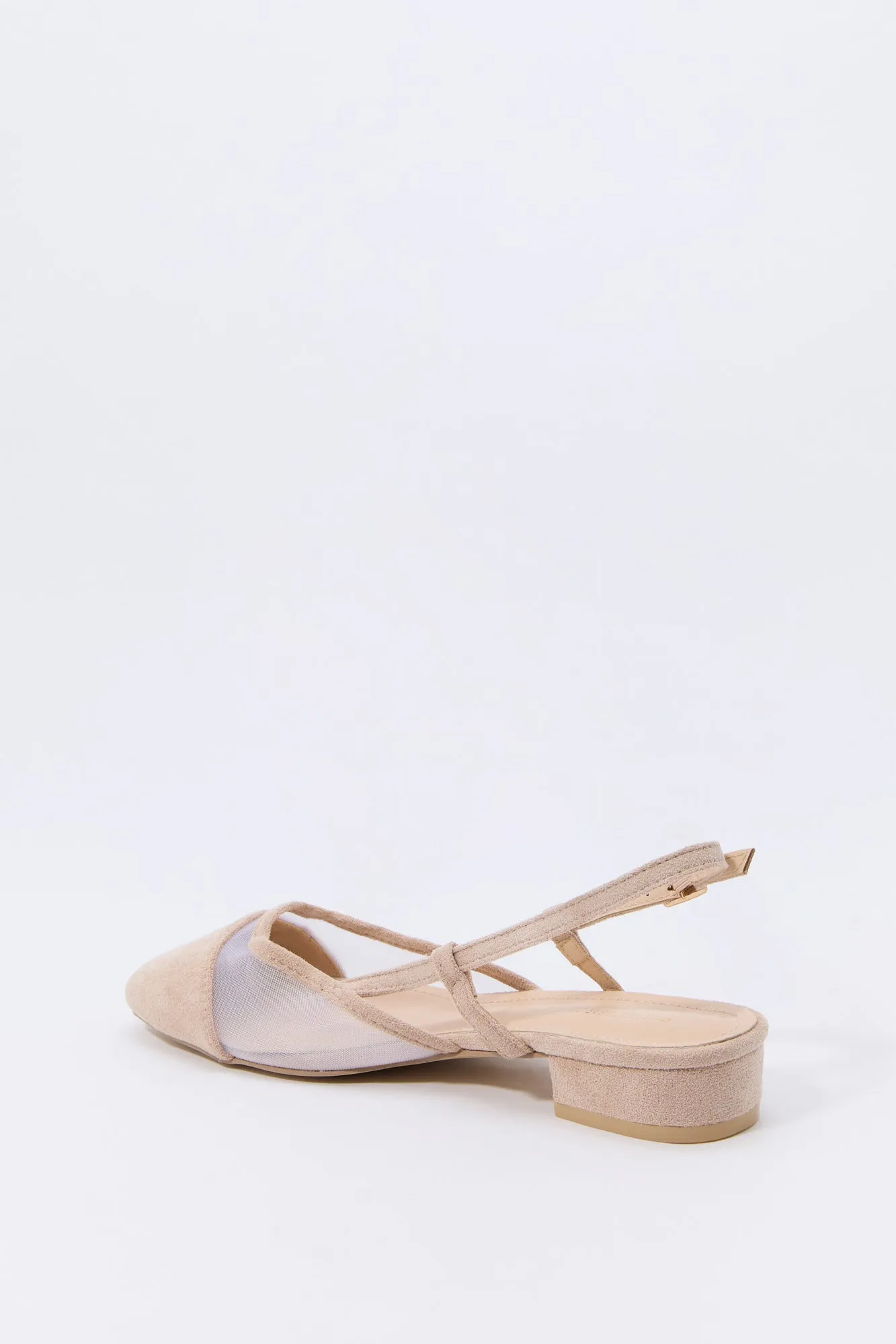 Souliers plats à enfiler en filet et similisuède sold by Urban Planet product image thumbnail 3