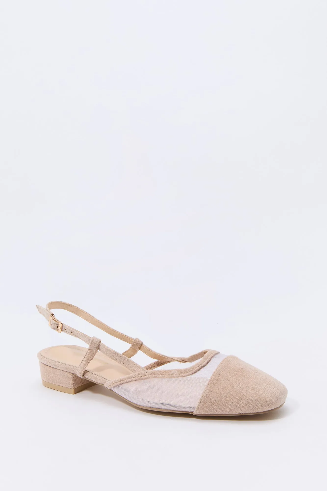 Souliers plats à enfiler en filet et similisuède sold by Urban Planet product image thumbnail 2