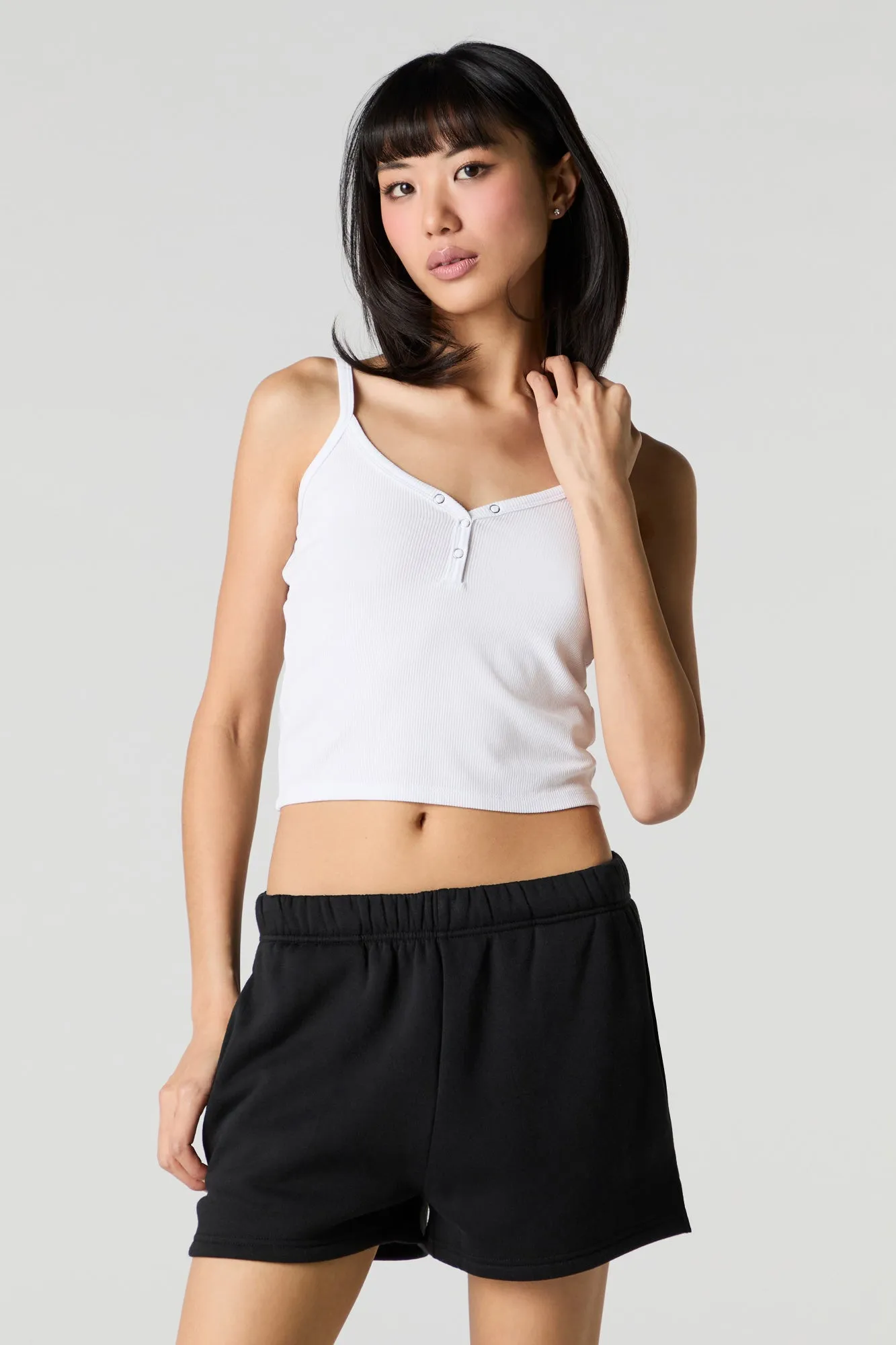 Solid High Rise Fleece Short sold by Urban Planet product image thumbnail 4