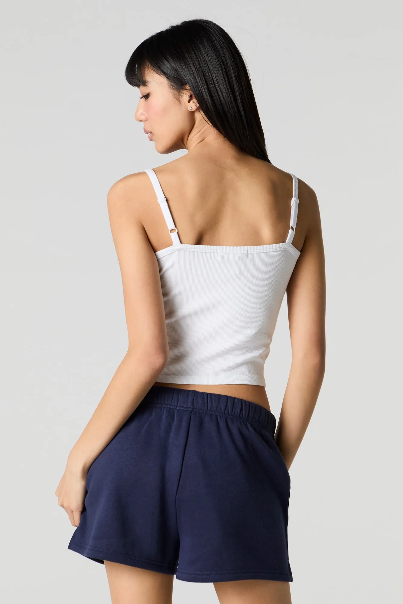 Short en molleton uni à taille haute sold by Urban Planet product image thumbnail 2