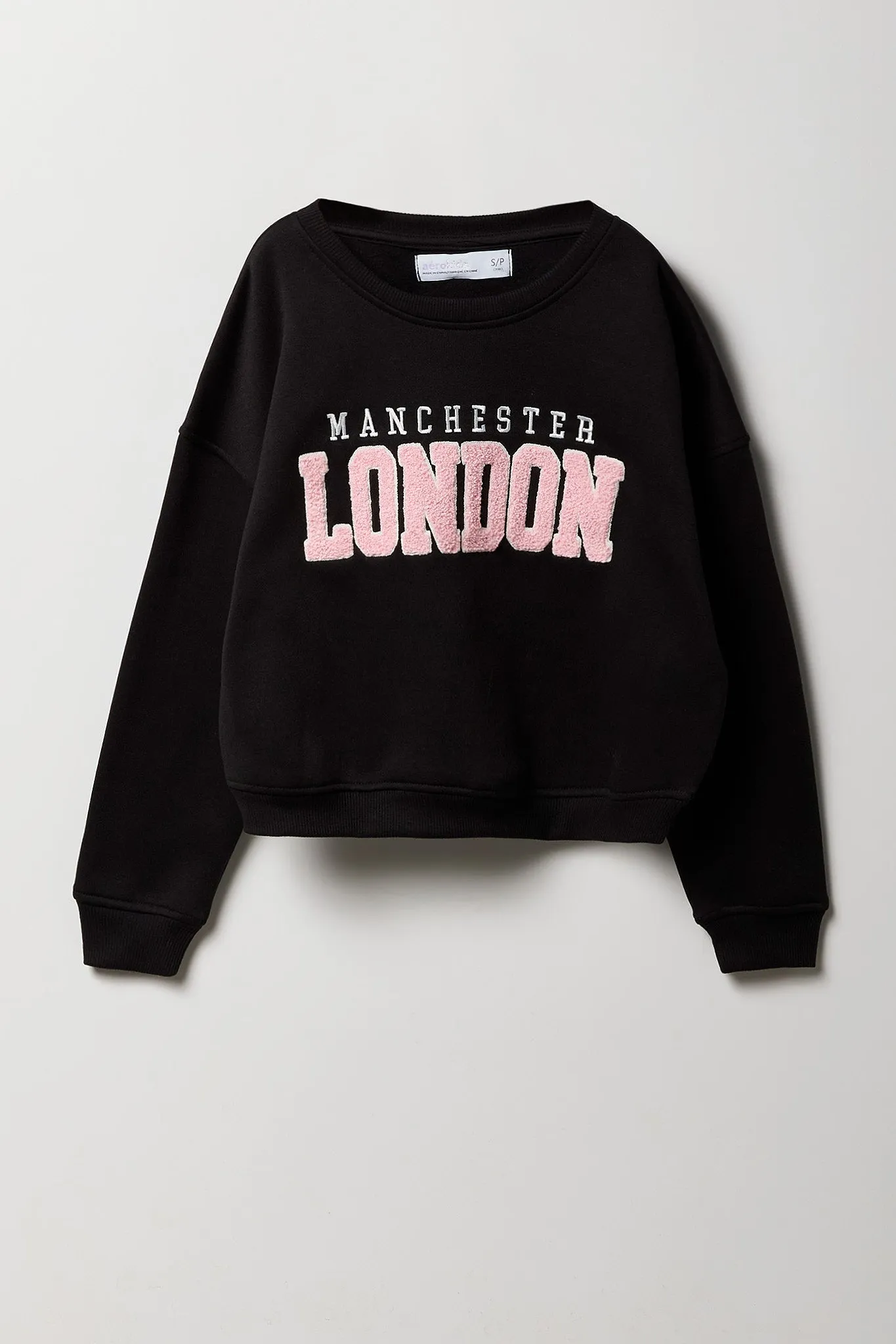 Girls Aero Destination Embroidered Sweatshirt sold by Urban Planet product image thumbnail 3