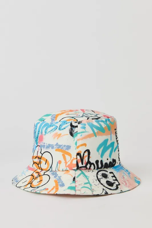 Boys Graffiti Print Bucket Hat sold by Urban Planet