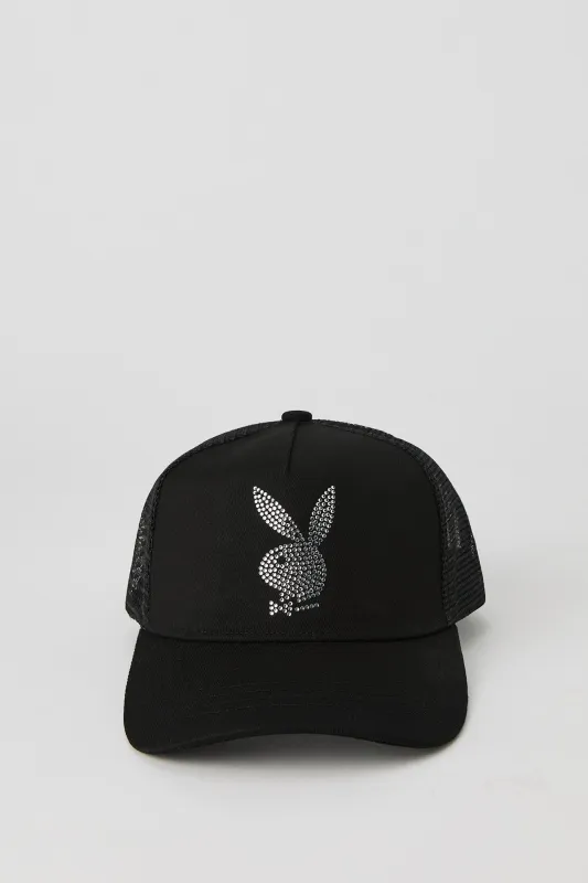 Playboy Rhinestone Trucker Hat sold by Urban Planet