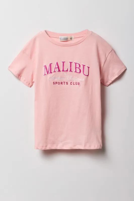 T-shirt avec motif brodé Malibu Sports Club pour fille sold by Urban Planet