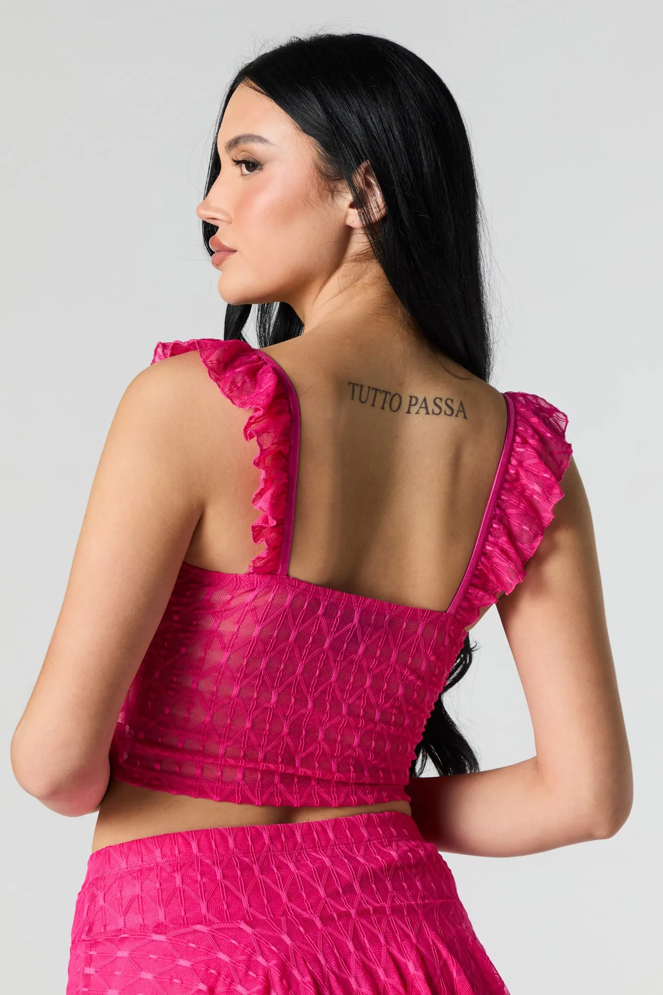 Lace Flutter Strap Bustier Top sold by Urban Planet product image thumbnail 2