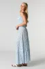 Drawstring Tiered Maxi Skirt sold by Urban Planet