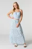 Drawstring Tiered Maxi Skirt sold by Urban Planet