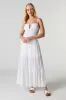 Drawstring Tiered Maxi Skirt sold by Urban Planet
