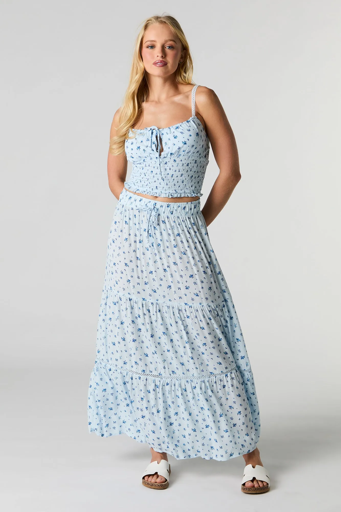 Camisole écourtée plissée avec attache avant sold by Urban Planet product image thumbnail 3