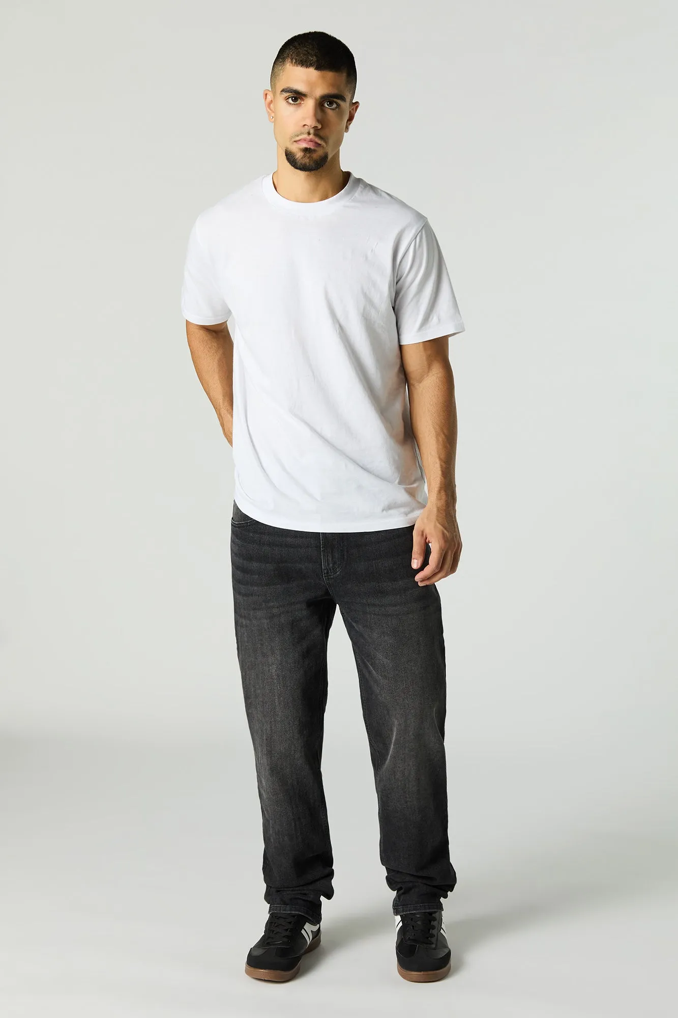 Black Vintage Wash Straight Leg Jean sold by Urban Planet product image thumbnail 2