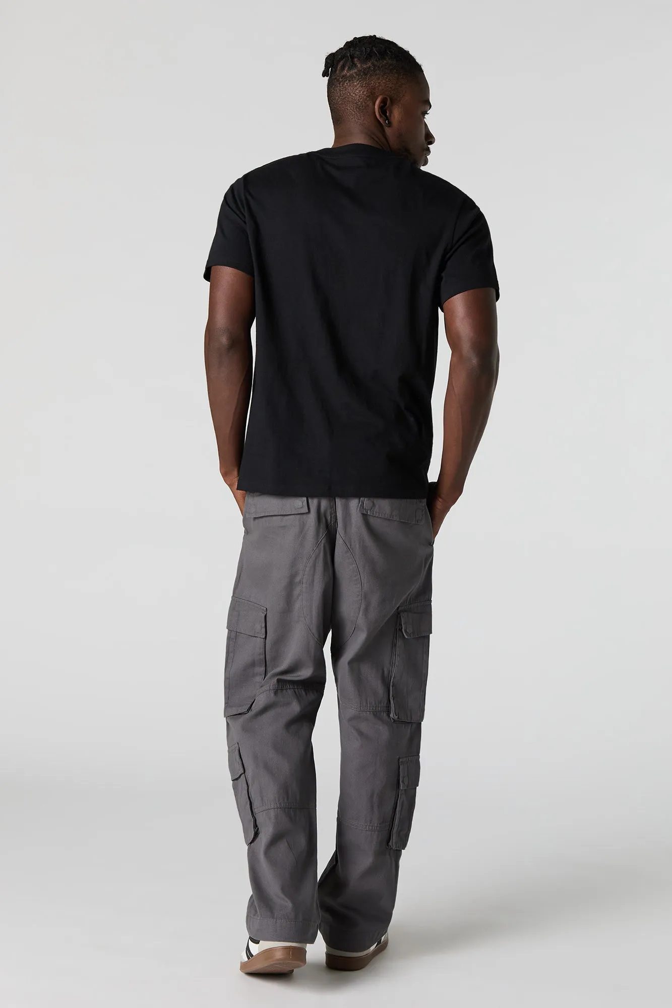 Pantalon cargo à jambe droite avec poches multiples sold by Urban Planet product image thumbnail 3