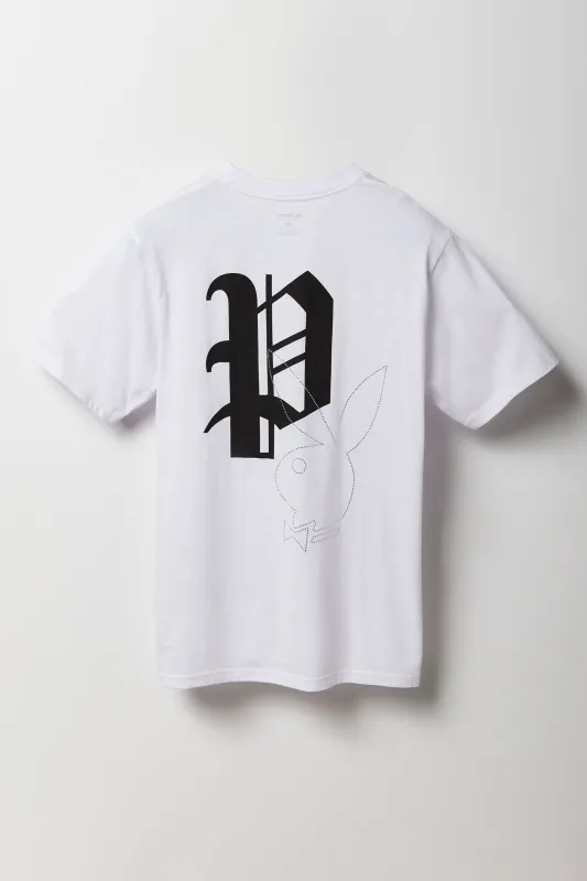 Playboy Bunny Graphic Rhinestone T-Shirt sold by Urban Planet