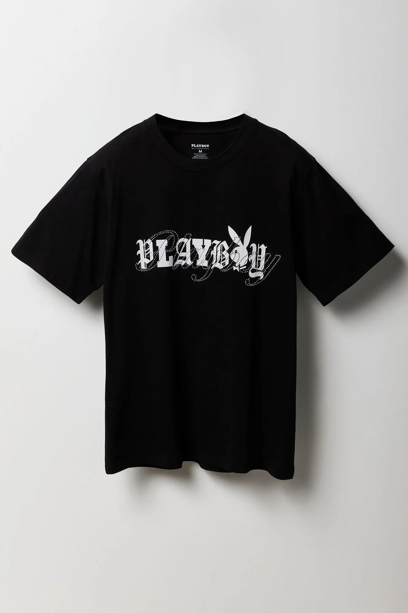 Playboy Script Graphic Rhinestone T-Shirt sold by Urban Planet