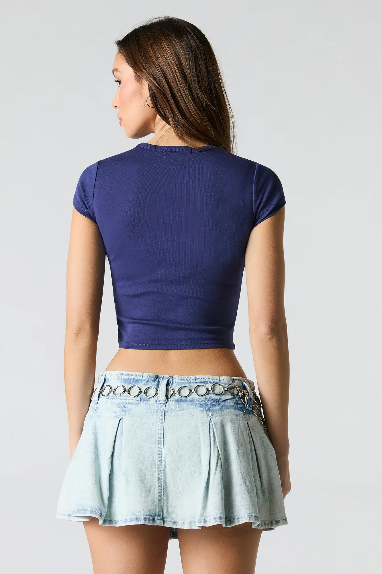 Petit t-shirt côtelé à imprimé Austin Sports sold by Urban Planet product image thumbnail 2