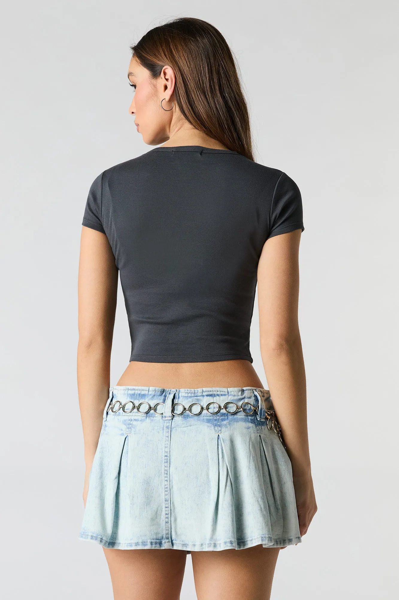 Petit t-shirt côtelé à imprimé Paris sold by Urban Planet product image thumbnail 2