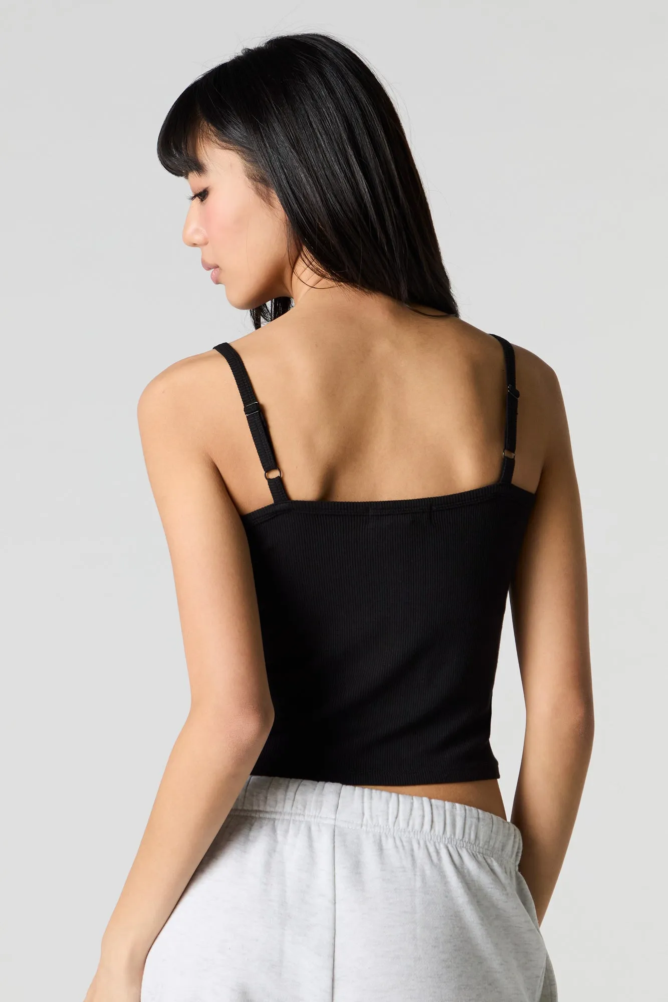 Ribbed Henley Cami sold by Urban Planet product image thumbnail 5