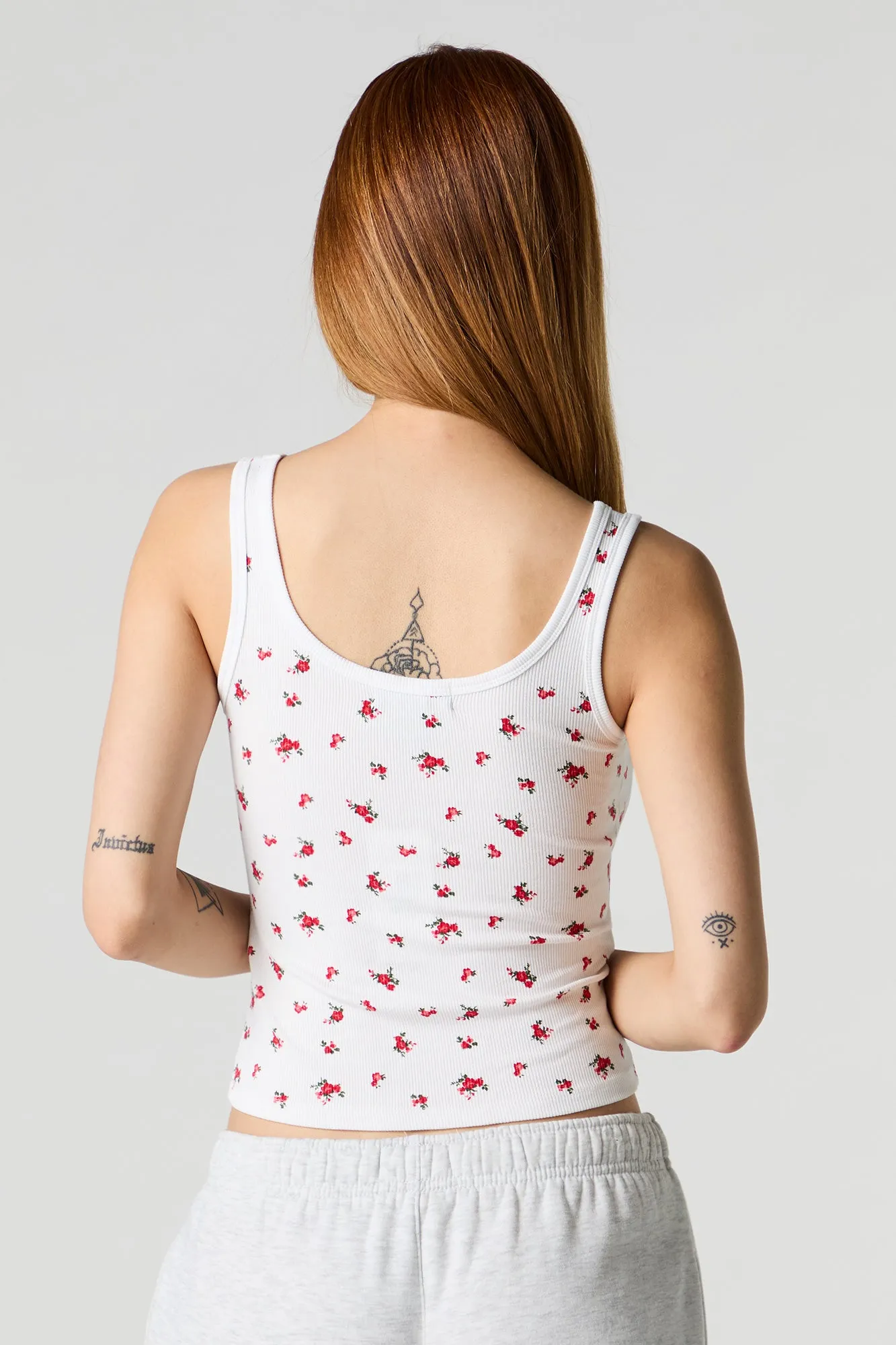 Ribbed V-Neck Skimmer Tank sold by Urban Planet product image thumbnail 2