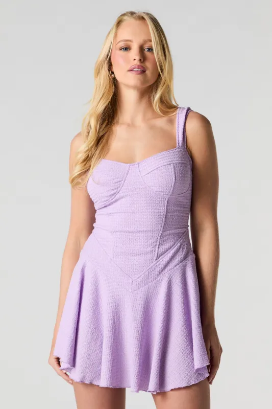 Textured Mini Corset Romper sold by Urban Planet