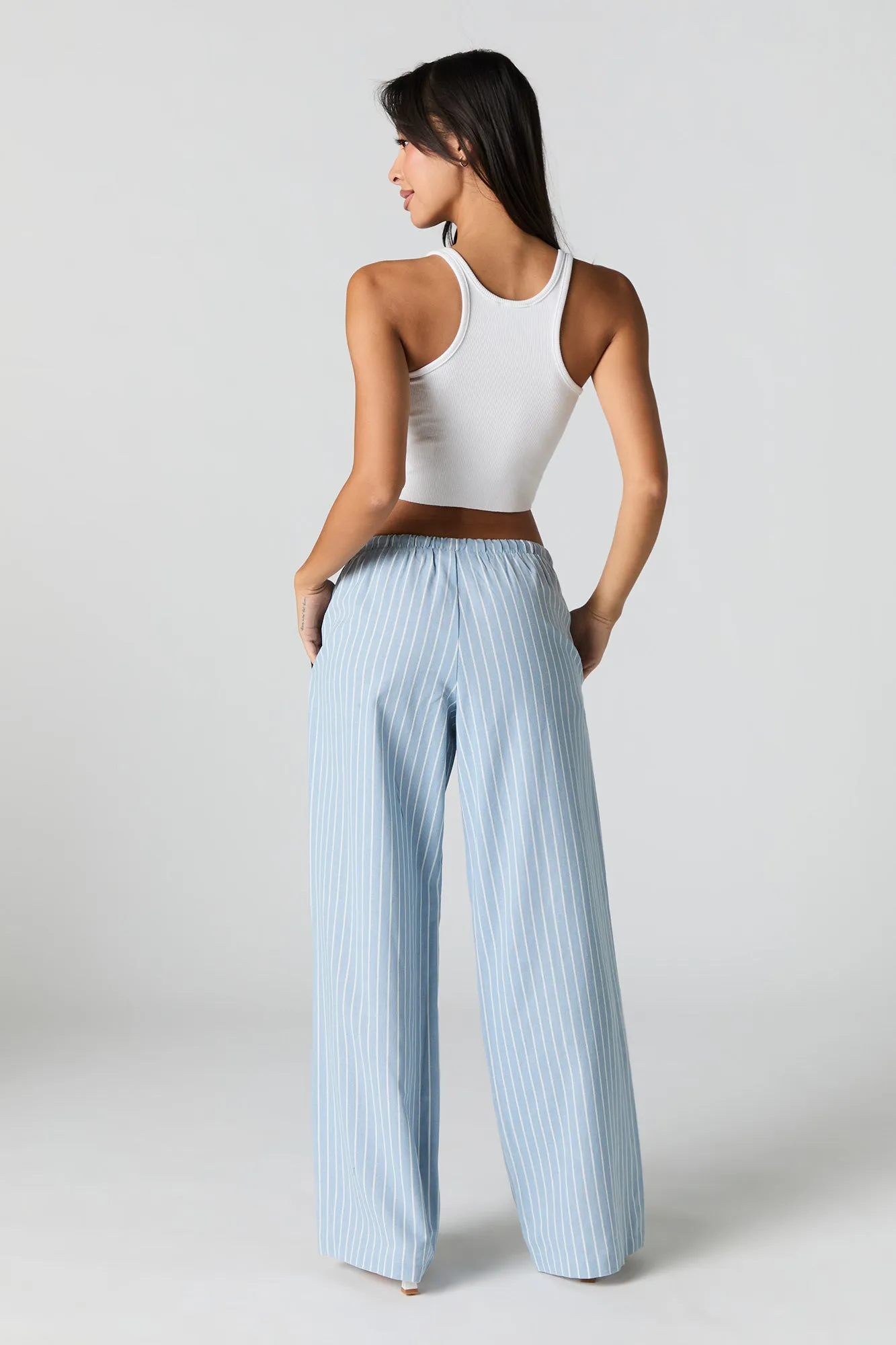 Linen Drawstring Wide Leg Pant sold by Urban Planet product image thumbnail 3