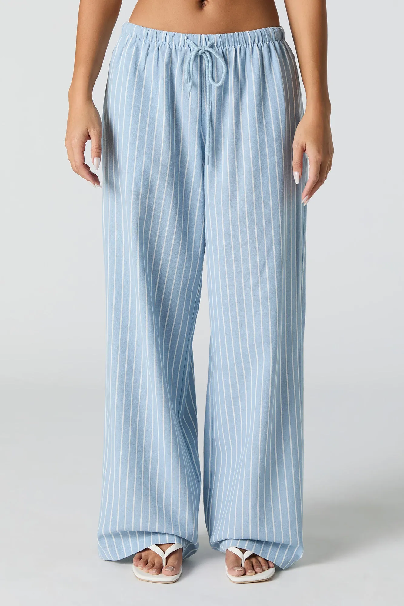 Linen Drawstring Wide Leg Pant sold by Urban Planet product image thumbnail 2