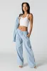 Linen Drawstring Wide Leg Pant sold by Urban Planet