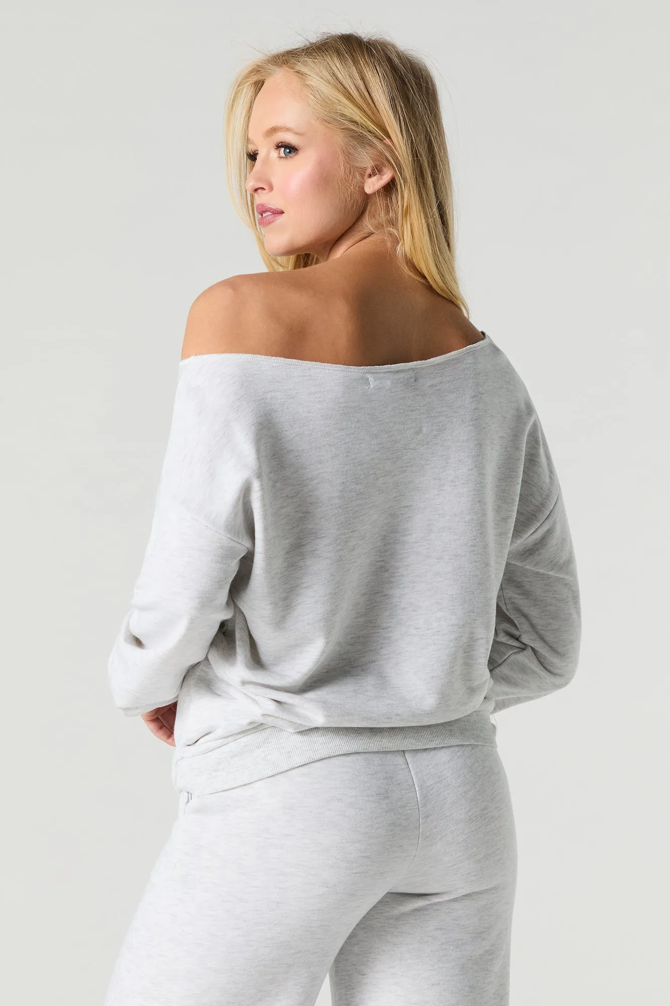 Off Shoulder French Terry Sweatshirt sold by Urban Planet product image thumbnail 5