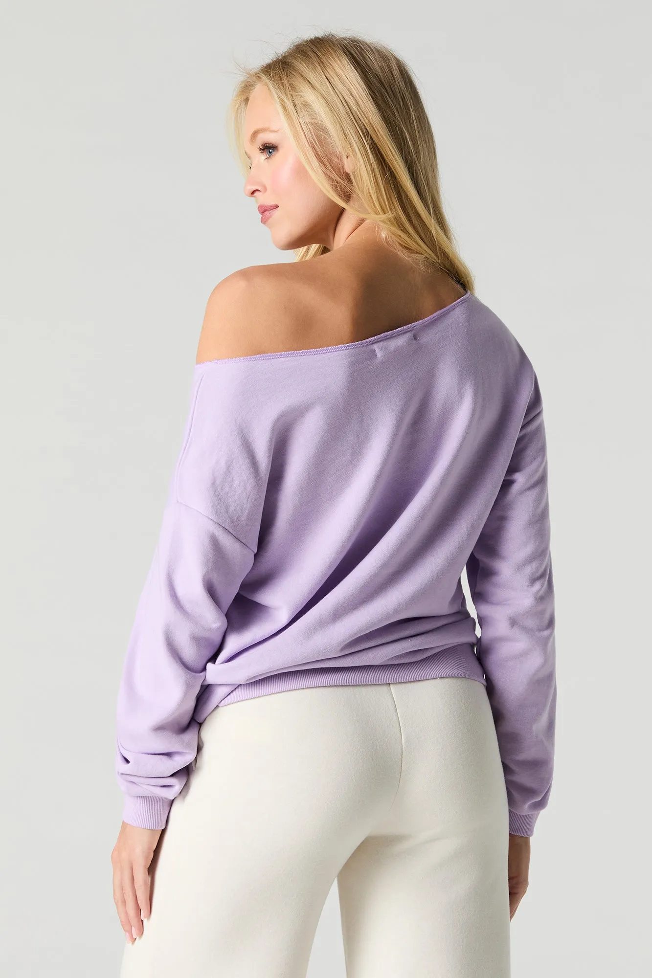 Off Shoulder French Terry Sweatshirt sold by Urban Planet product image thumbnail 2