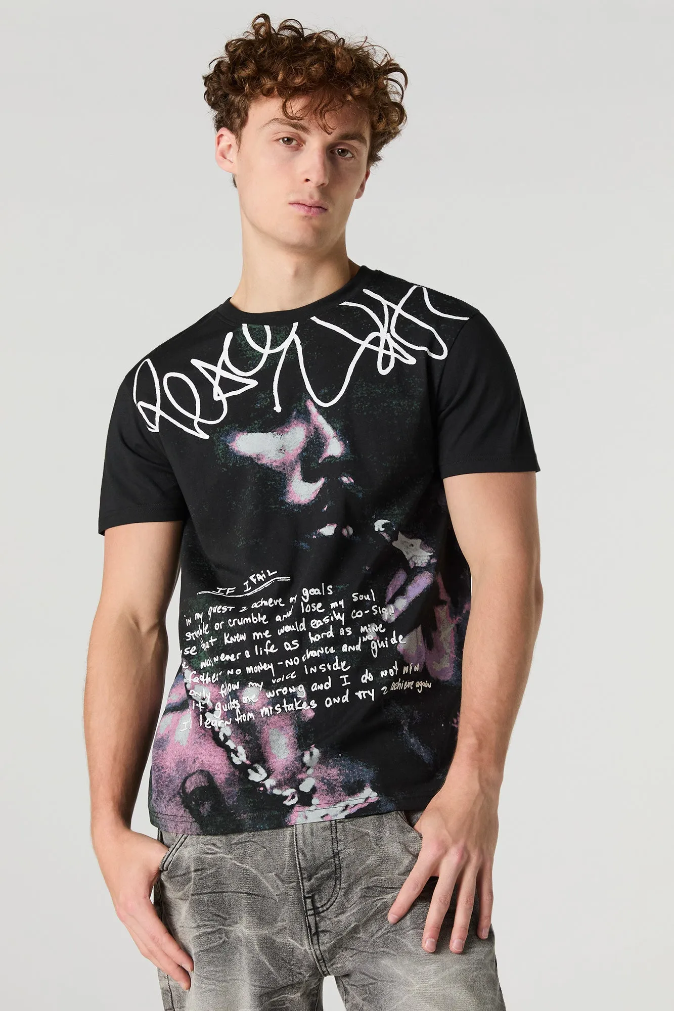 T-shirt à imprimé Tupac Lyrics sold by Urban Planet