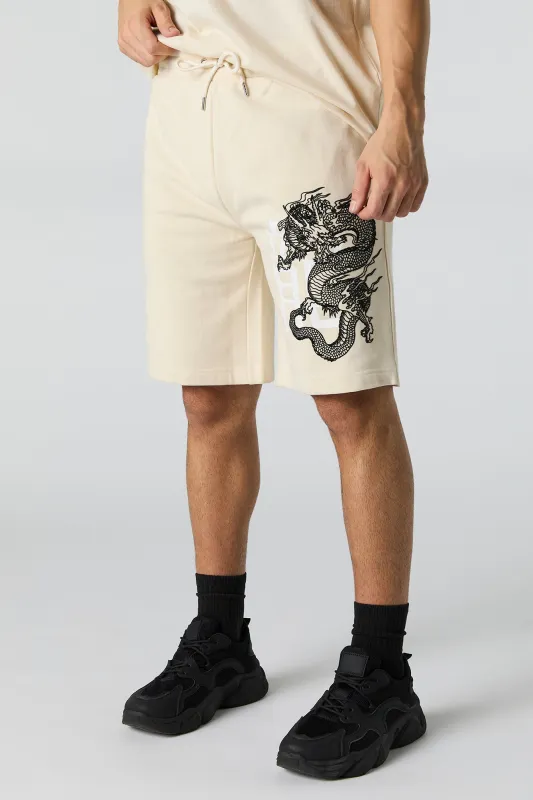 Graphic Fleece Longline Short sold by Urban Planet