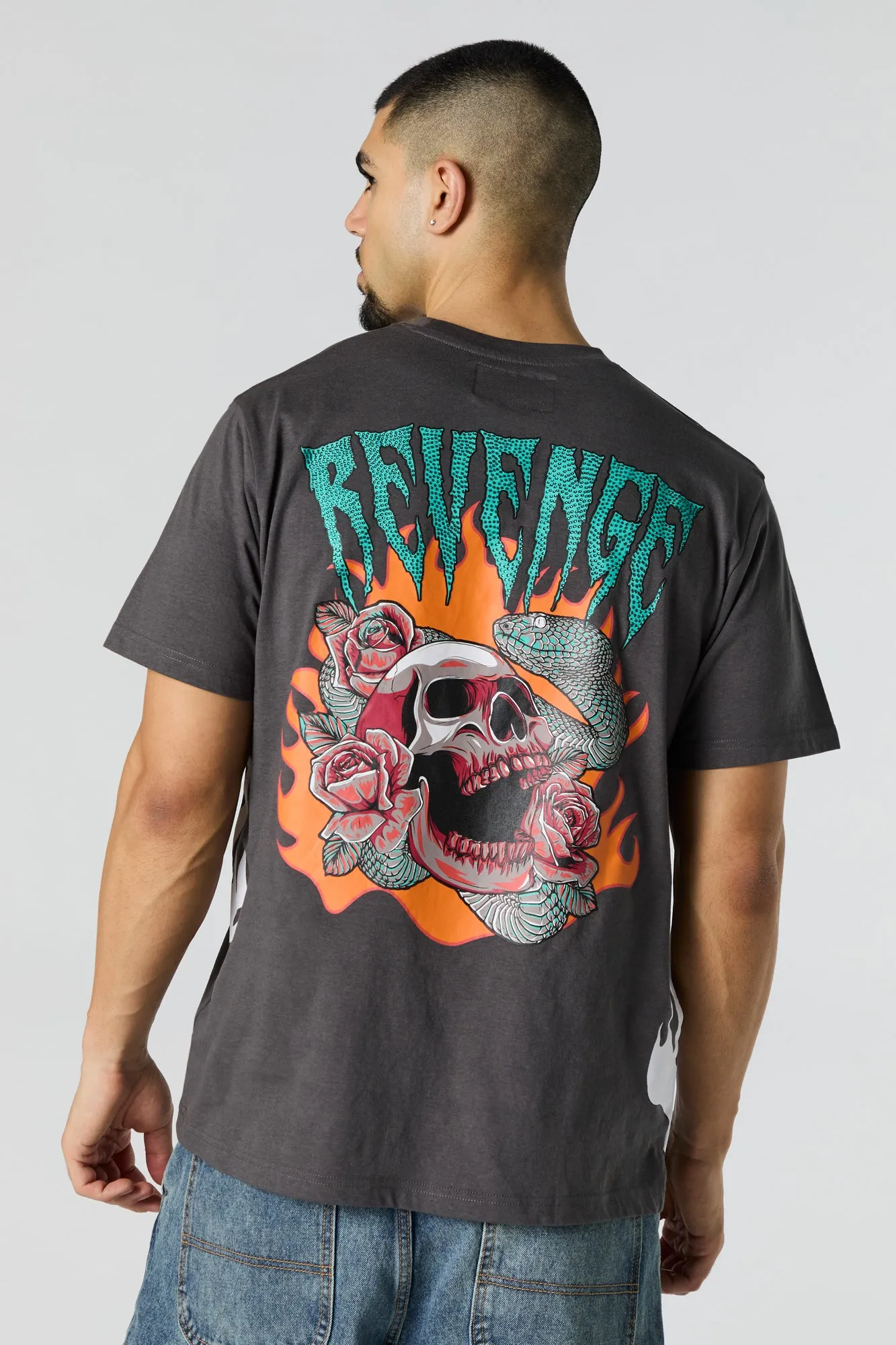 T-shirt à imprimé Revenge avec pierres du Rhin sold by Urban Planet