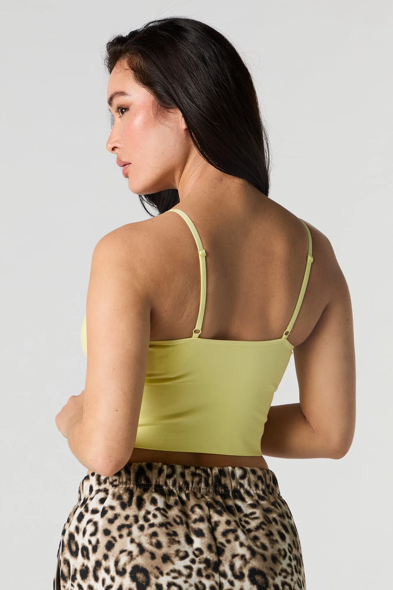 Seamless Cropped Cami with Built-In Cups sold by Urban Planet product image thumbnail 2